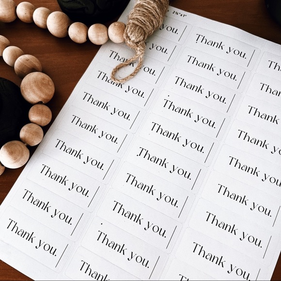 30 THANK YOU STICKERS - Picture 2 of 3